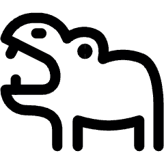 Hippo Body Icon from Ultimate Regular Set