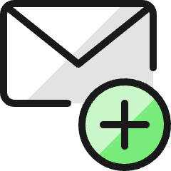 Email Action Add Icon from Ultimate Colors Set