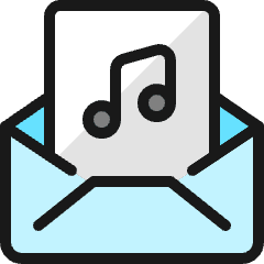 Email Action Music Icon from Ultimate Colors Set