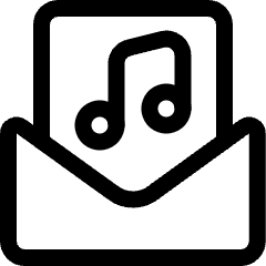 Email Action Music Icon from Ultimate Regular Set