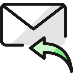 Email Action Reply 1 Icon from Ultimate Colors Set