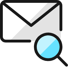 Email Action Search Icon from Ultimate Colors Set