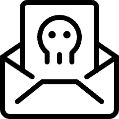 Email Action Skull Icon from Ultimate Light Set