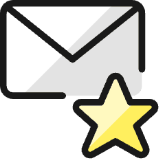 Email Action Star Icon from Ultimate Colors Set