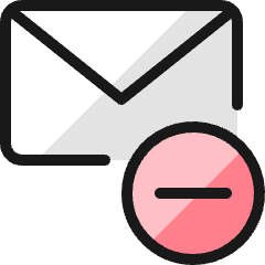 Email Action Subtract Icon from Ultimate Colors Set