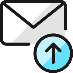 Email Action Upload 1 Icon from Ultimate Colors Set