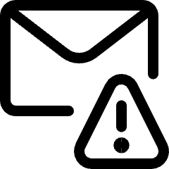 Email Action Warning Icon from Ultimate Regular Set