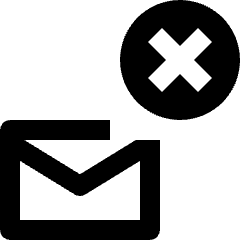 Email Cross Remove Icon from Nova Line Set