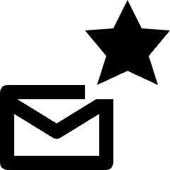 Email Favorite Star Icon from Nova Line Set