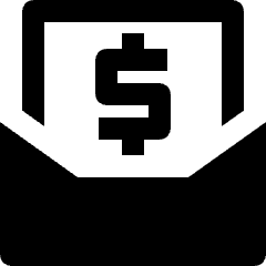 Email Money Fund 1 Icon from Nova Solid Set