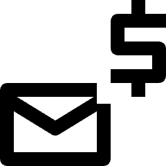 Email Money Fund Icon from Nova Line Set