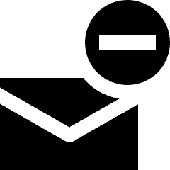 Email Subtract Remove Icon from Nova Solid Set