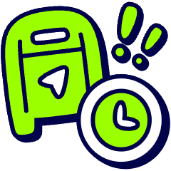 Mailbox Recieve Time Icon from Stickies Duo Set