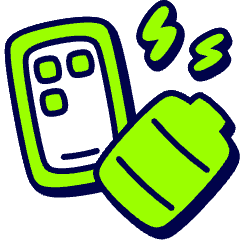 Smart Phone Battery Icon from Stickies Duo Set