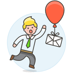 Mail Balloon 1 Illustration from UX Colors Set