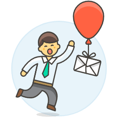 Mail Balloon 2 Illustration from UX Colors Set