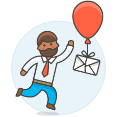 Mail Balloon 3 Illustration from UX Colors Set