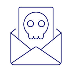 Skull Mail Illustration from UX Line Set