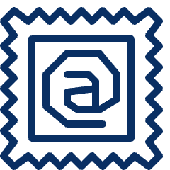 AT Sign Stamp Icon from Cyber Line Set