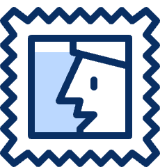 Stamp 1 Icon from Cyber Duotone Set