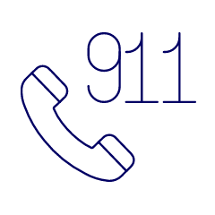 911 Call Illustration from UX Line Set