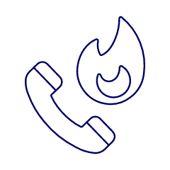 Fire Call Illustration from UX Line Set