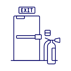 Fire Exit Illustration from UX Line Set