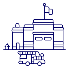 Fire Station Illustration from UX Line Set