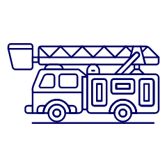 Fire Truck Illustration from UX Line Set