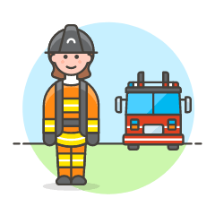 Firefighter 2 2 Illustration from UX Colors Set