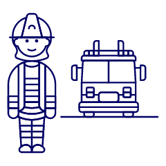 Firefighter 2 2 Illustration from UX Line Set
