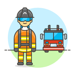 Firefighter 2 5 Illustration from UX Colors Set