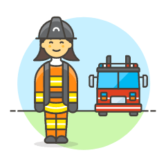 Firefighter 2 6 Illustration from UX Colors Set
