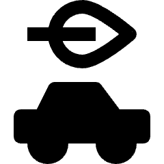 Eco Friendly Car Icon from Nova Solid Set