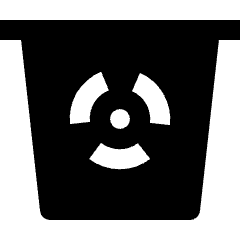 Eco Friendly Nuclear Trash Can Icon from Nova Solid Set