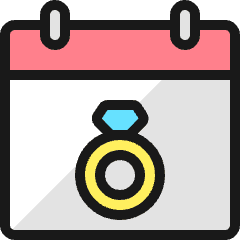 Engagement Calendar Date Icon from Ultimate Colors Set