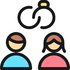 Engagement Couple Icon from Ultimate Colors Set