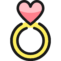 Engagement Ring Icon from Ultimate Colors Set