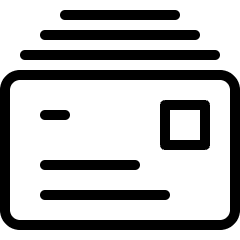 Envelope Postcard Icon from Ultimate Light Set