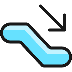 Escalator Descend Icon from Ultimate Colors Set
