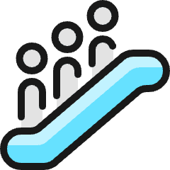 Escalator People Icon from Ultimate Colors Set