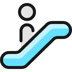 Escalator Person Icon from Ultimate Colors Set