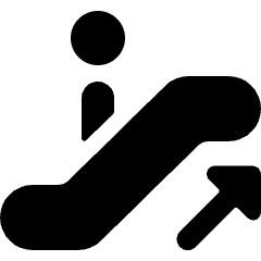 Escalator Ascend Person Icon from Ultimate Bold Set