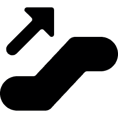 Escalator Ascend Icon from Ultimate Bold Set