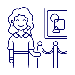 Exhibitions Museum 1 Illustration from UX Line Set