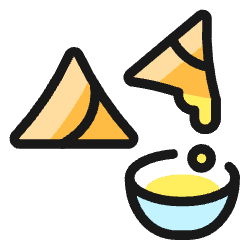 Exotic Food Samosa Dip Icon from Ultimate Colors Set