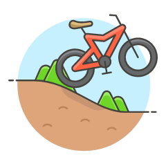 Bike Mountain Illustration from UX Colors Set