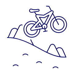 Bike Mountain Illustration from UX Line Set