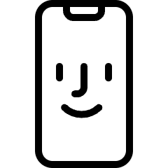 Face Id Smartphone Icon from Ultimate Light Set