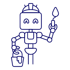 Construction Robot 4 Illustration from UX Line Set